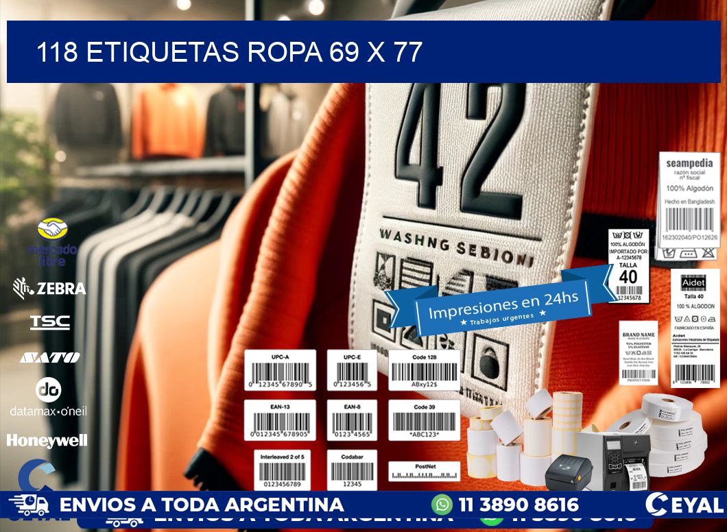 118 ETIQUETAS ROPA 69 x 77