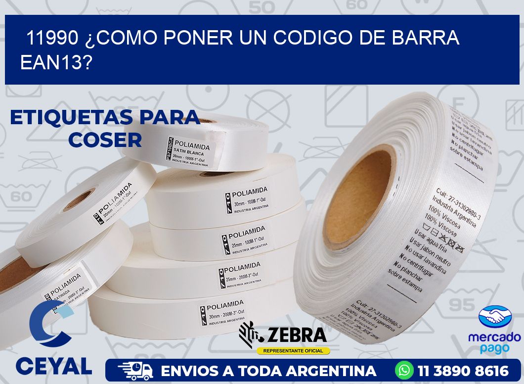 11990 ¿COMO PONER UN CODIGO DE BARRA  EAN13?