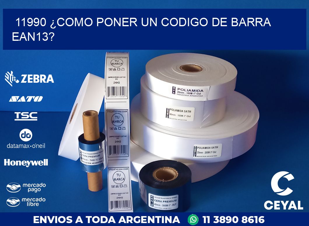 11990 ¿COMO PONER UN CODIGO DE BARRA  EAN13?