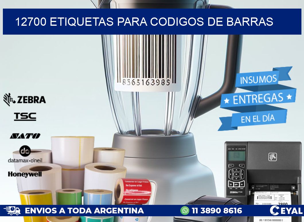 12700 ETIQUETAS PARA CODIGOS DE BARRAS