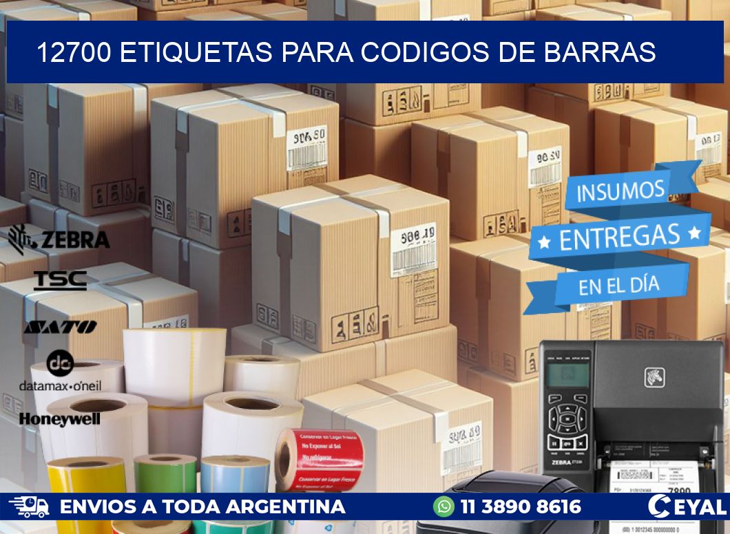 12700 ETIQUETAS PARA CODIGOS DE BARRAS