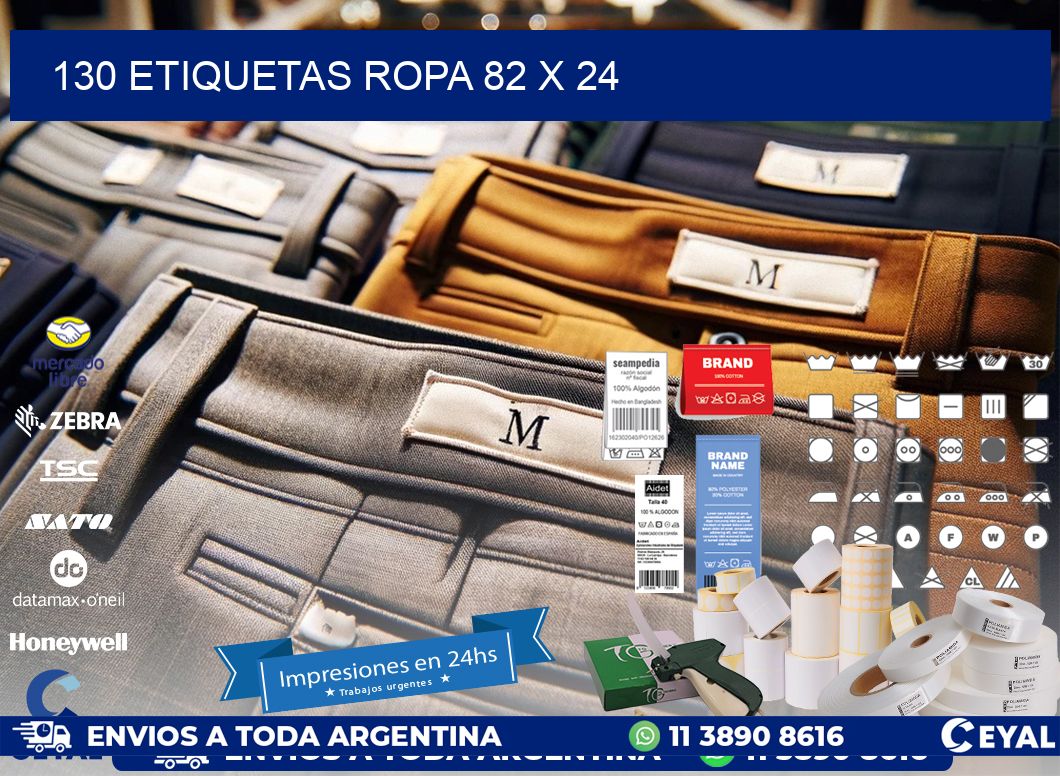 130 ETIQUETAS ROPA 82 x 24