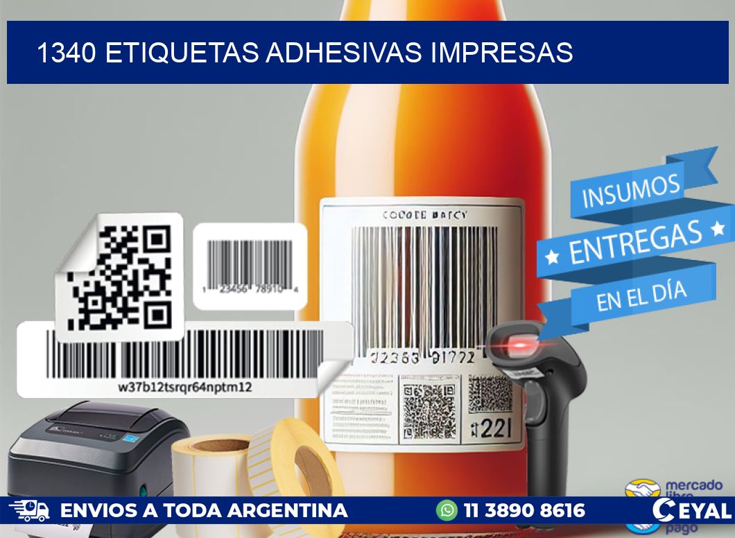 1340 ETIQUETAS ADHESIVAS IMPRESAS