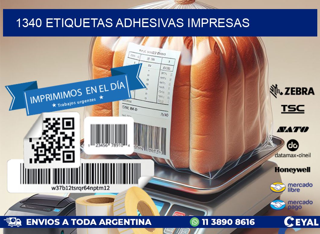 1340 ETIQUETAS ADHESIVAS IMPRESAS