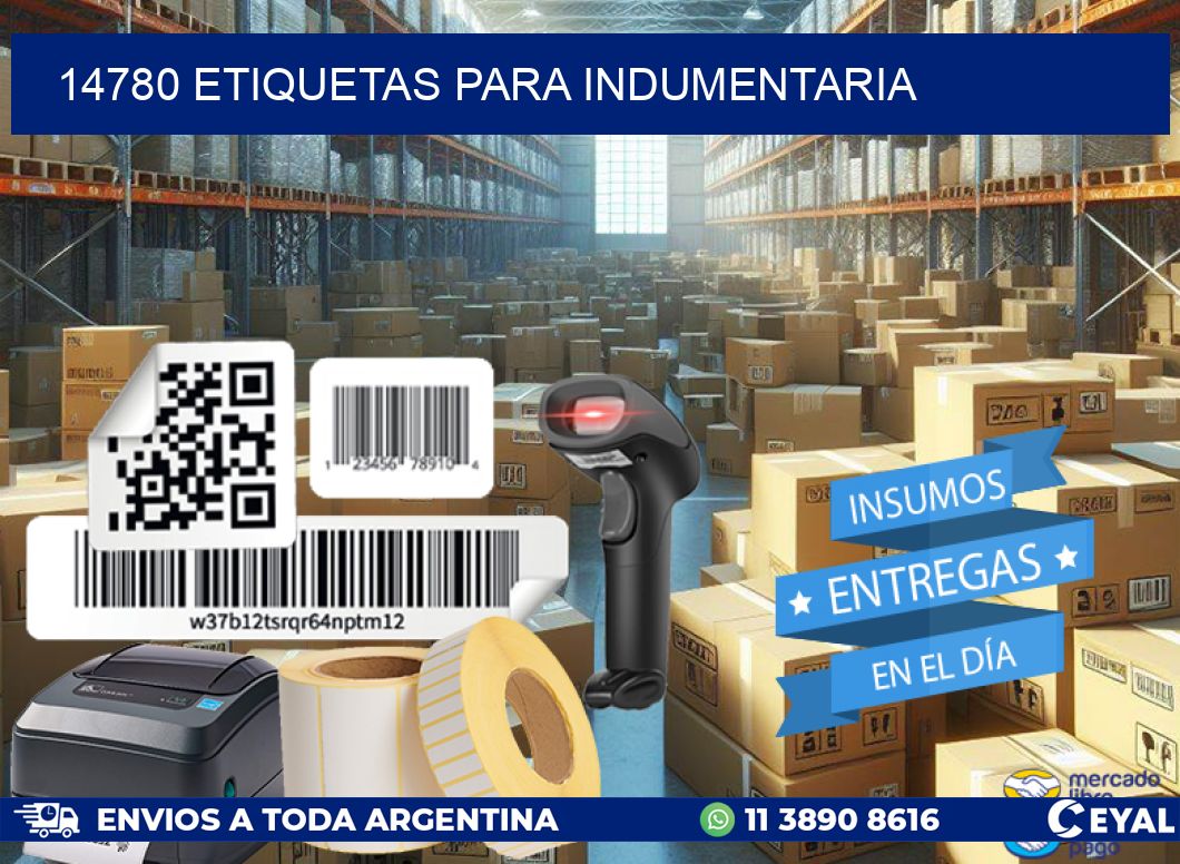 14780 ETIQUETAS PARA INDUMENTARIA