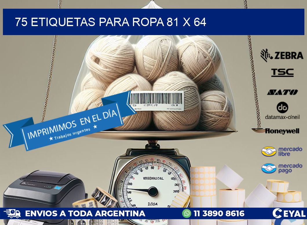 75 ETIQUETAS PARA ROPA 81 x 64