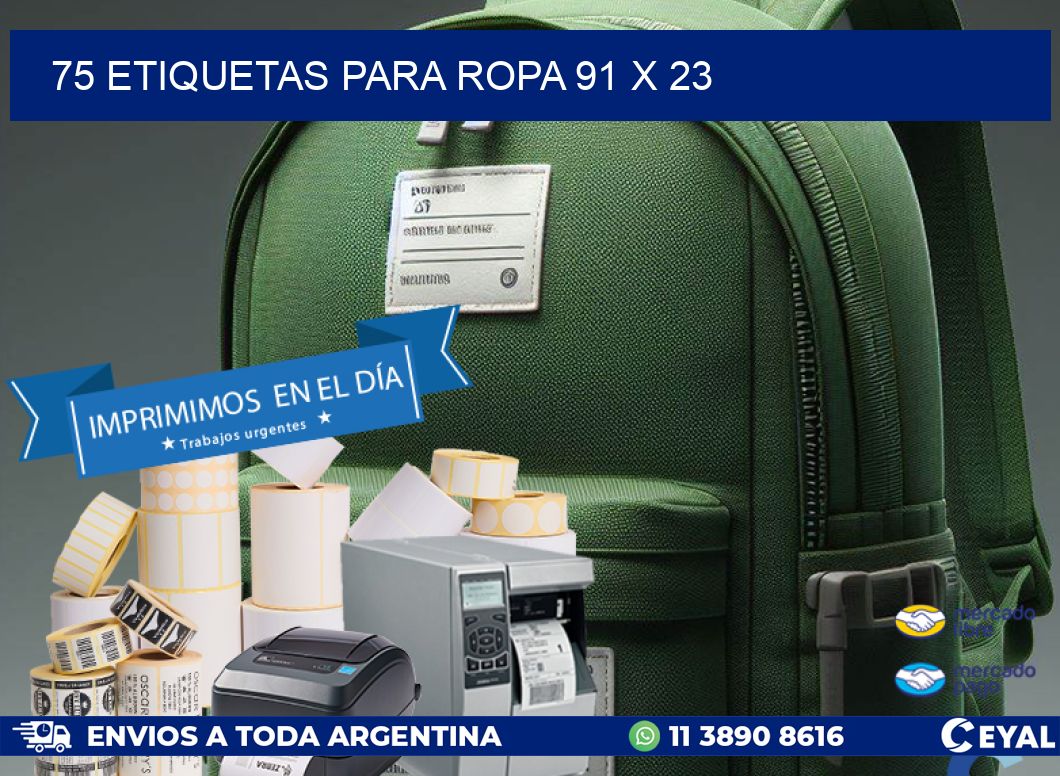 75 ETIQUETAS PARA ROPA 91 x 23