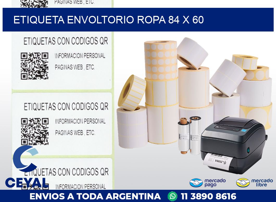 ETIQUETA ENVOLTORIO ROPA 84 x 60