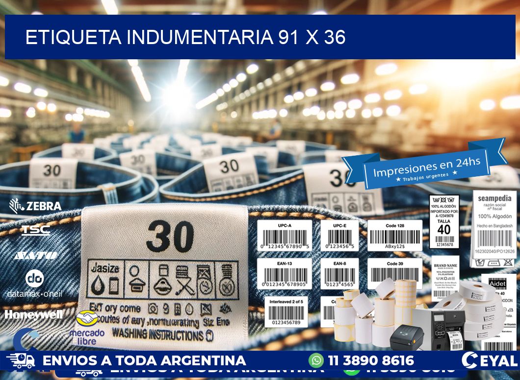 ETIQUETA INDUMENTARIA 91 x 36