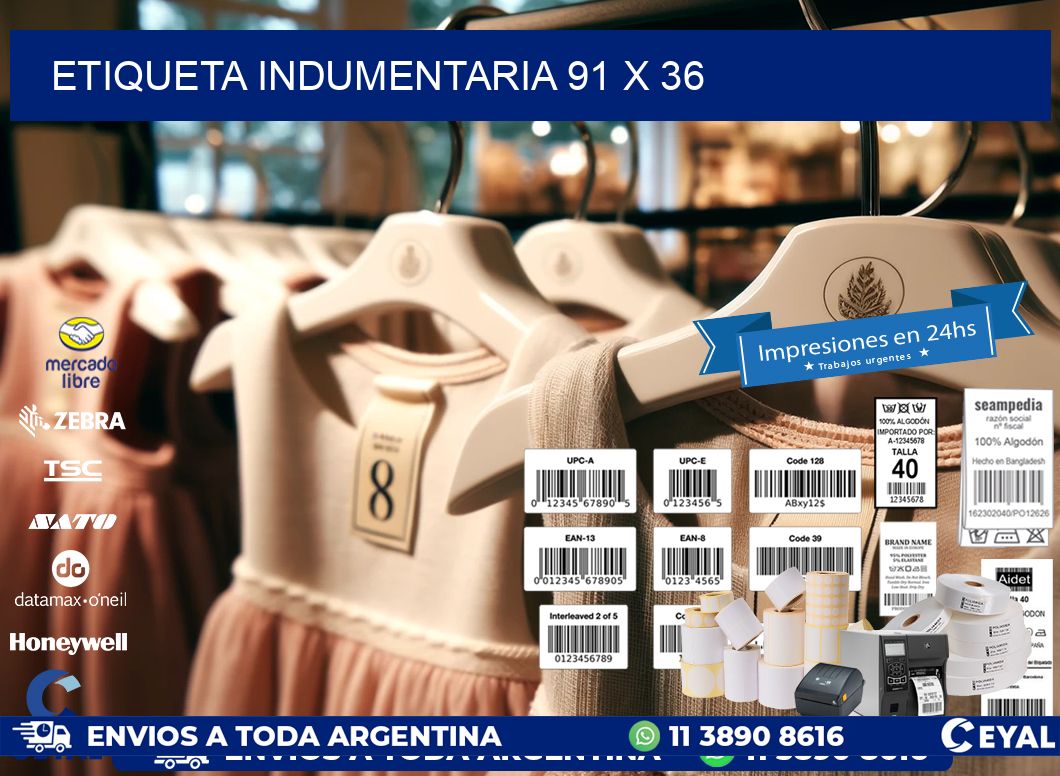 ETIQUETA INDUMENTARIA 91 x 36