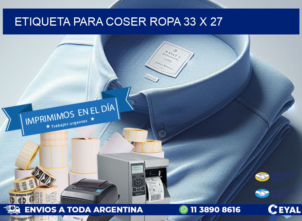 ETIQUETA PARA COSER ROPA 33 x 27