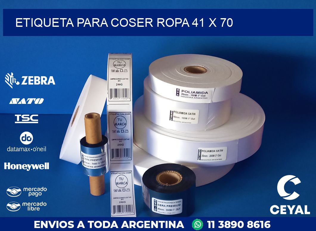 ETIQUETA PARA COSER ROPA 41 x 70