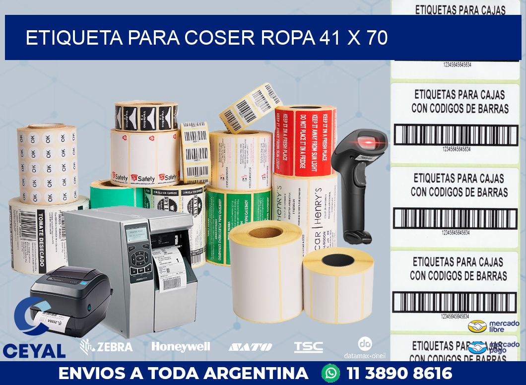 ETIQUETA PARA COSER ROPA 41 x 70