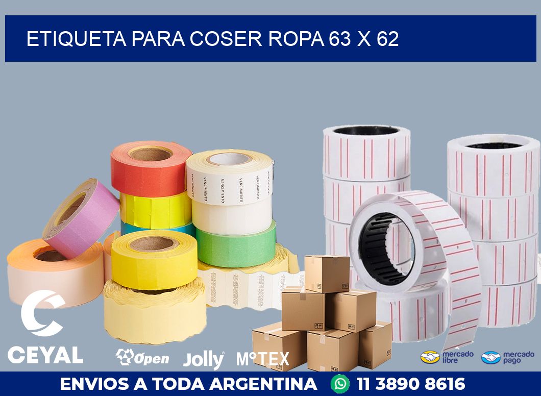 ETIQUETA PARA COSER ROPA 63 x 62