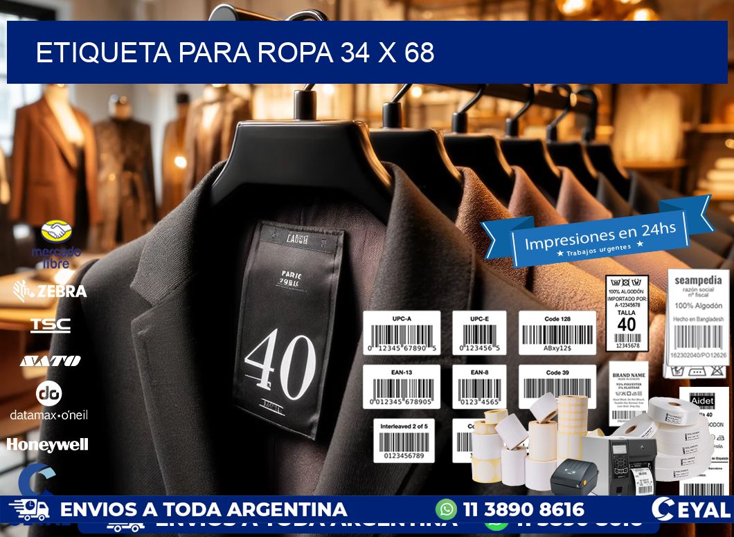 ETIQUETA PARA ROPA 34 x 68