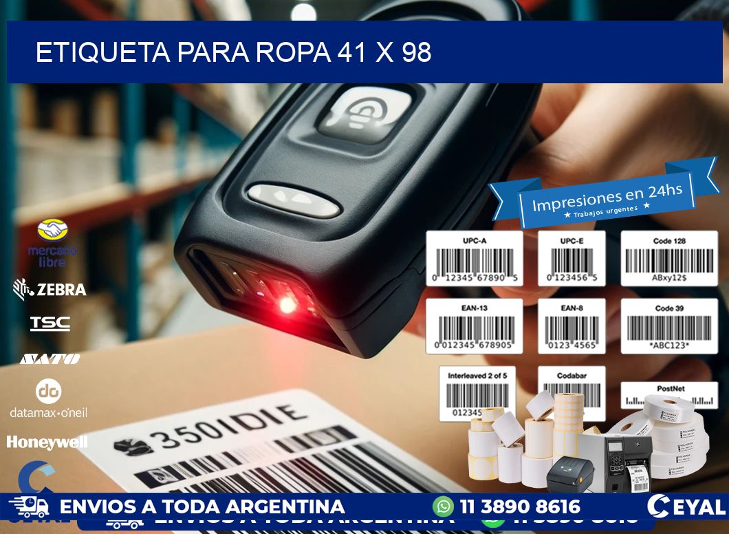 ETIQUETA PARA ROPA 41 x 98