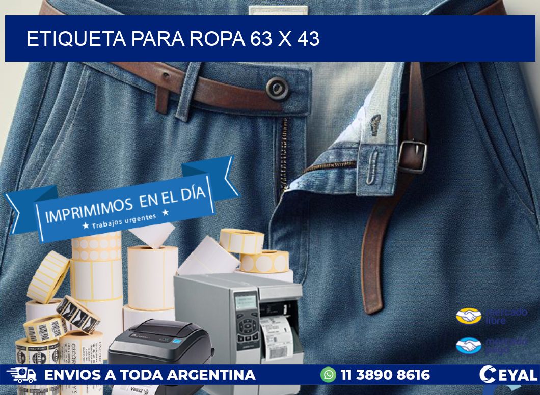 ETIQUETA PARA ROPA 63 x 43