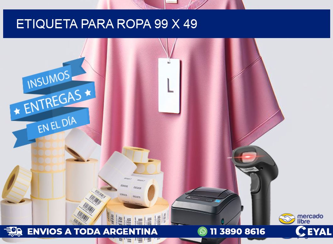 ETIQUETA PARA ROPA 99 x 49