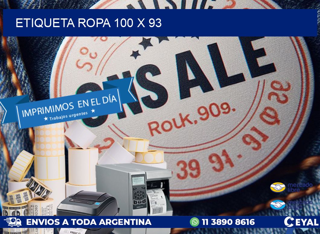 ETIQUETA ROPA 100 x 93