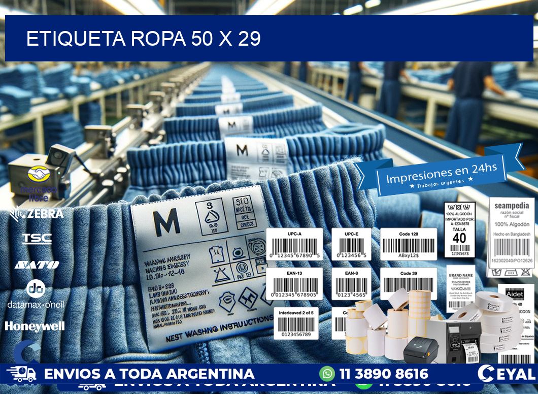 ETIQUETA ROPA 50 x 29