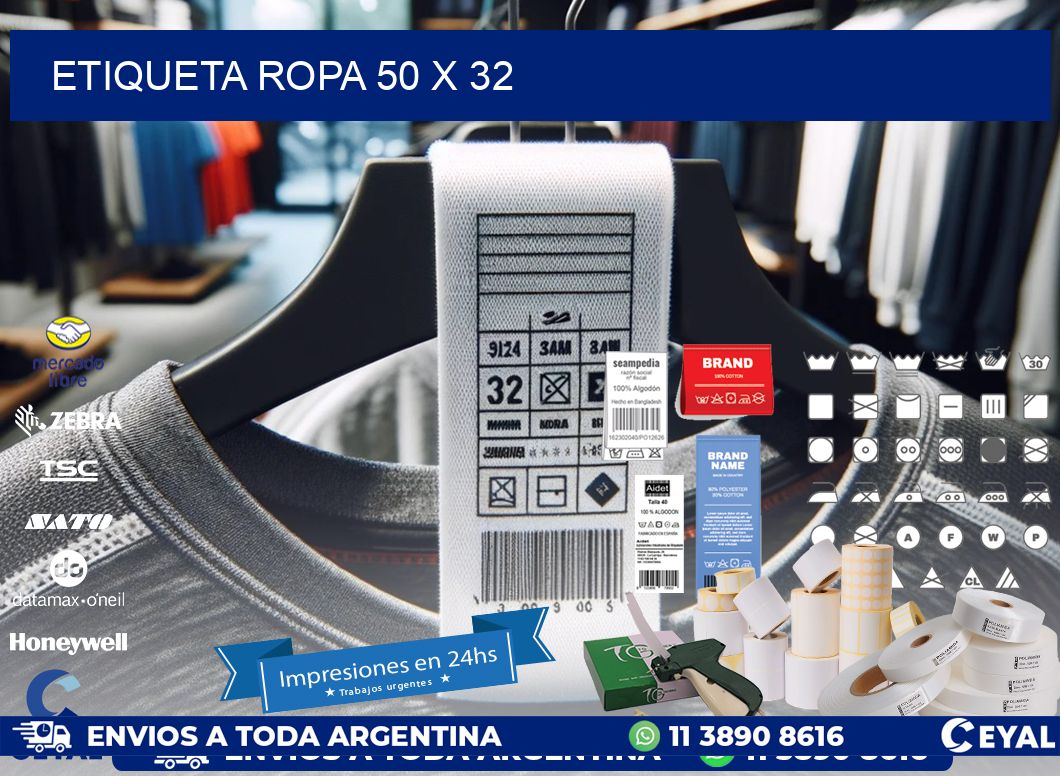 ETIQUETA ROPA 50 x 32