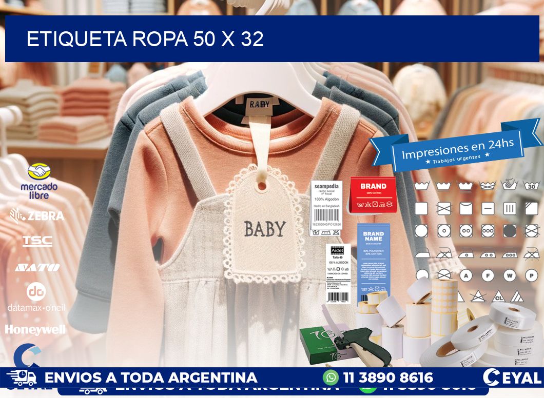 ETIQUETA ROPA 50 x 32