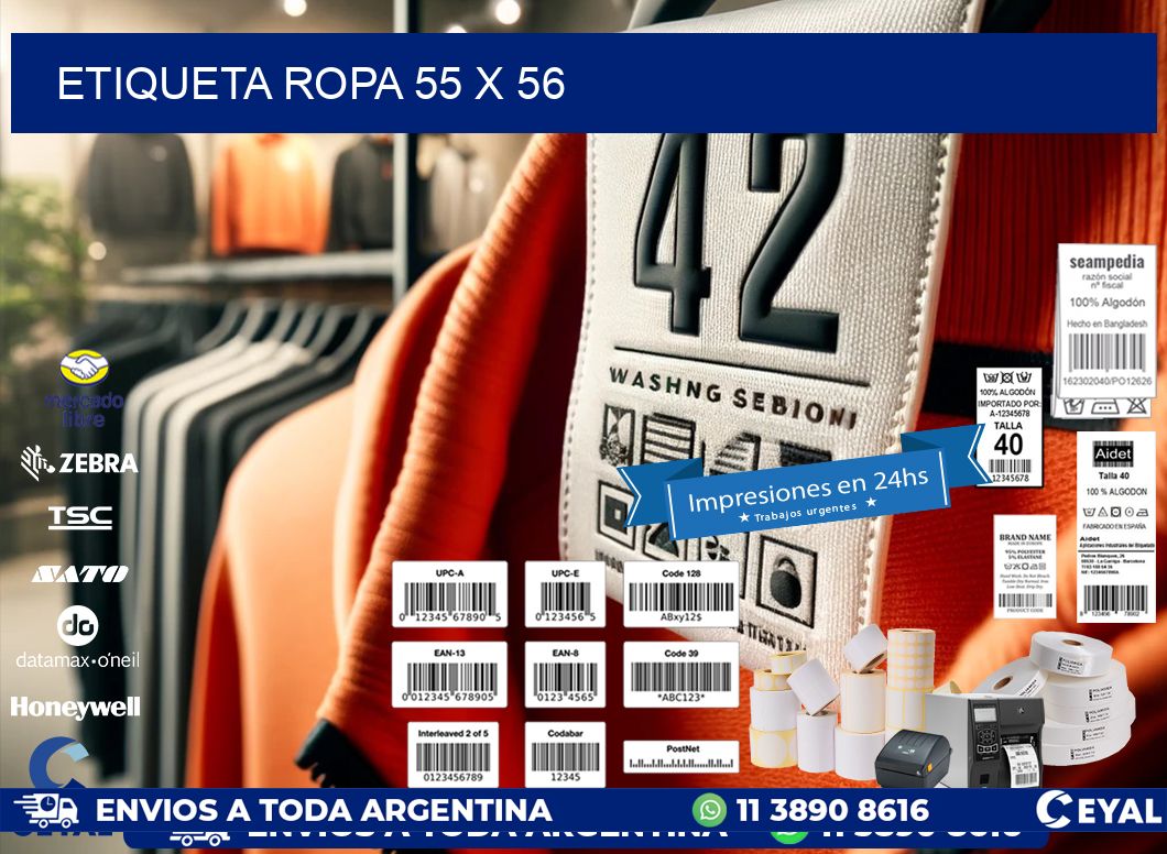 ETIQUETA ROPA 55 x 56