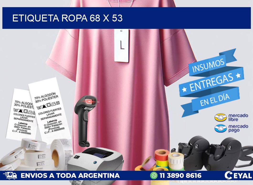 ETIQUETA ROPA 68 x 53