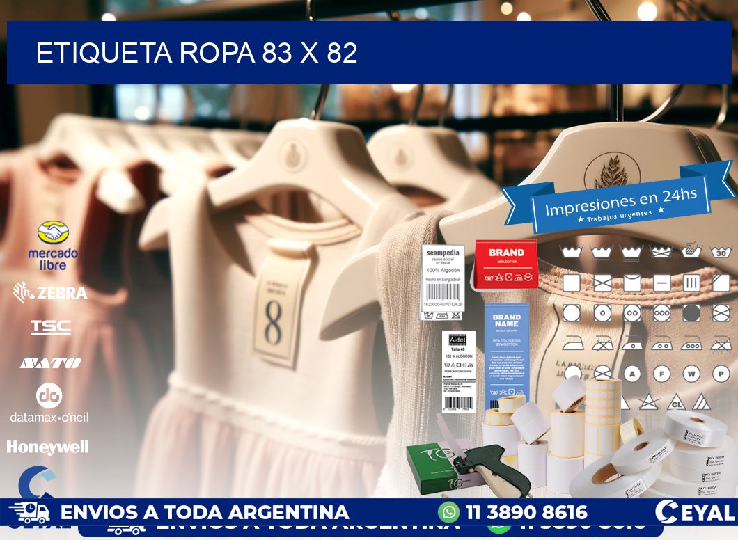 ETIQUETA ROPA 83 x 82