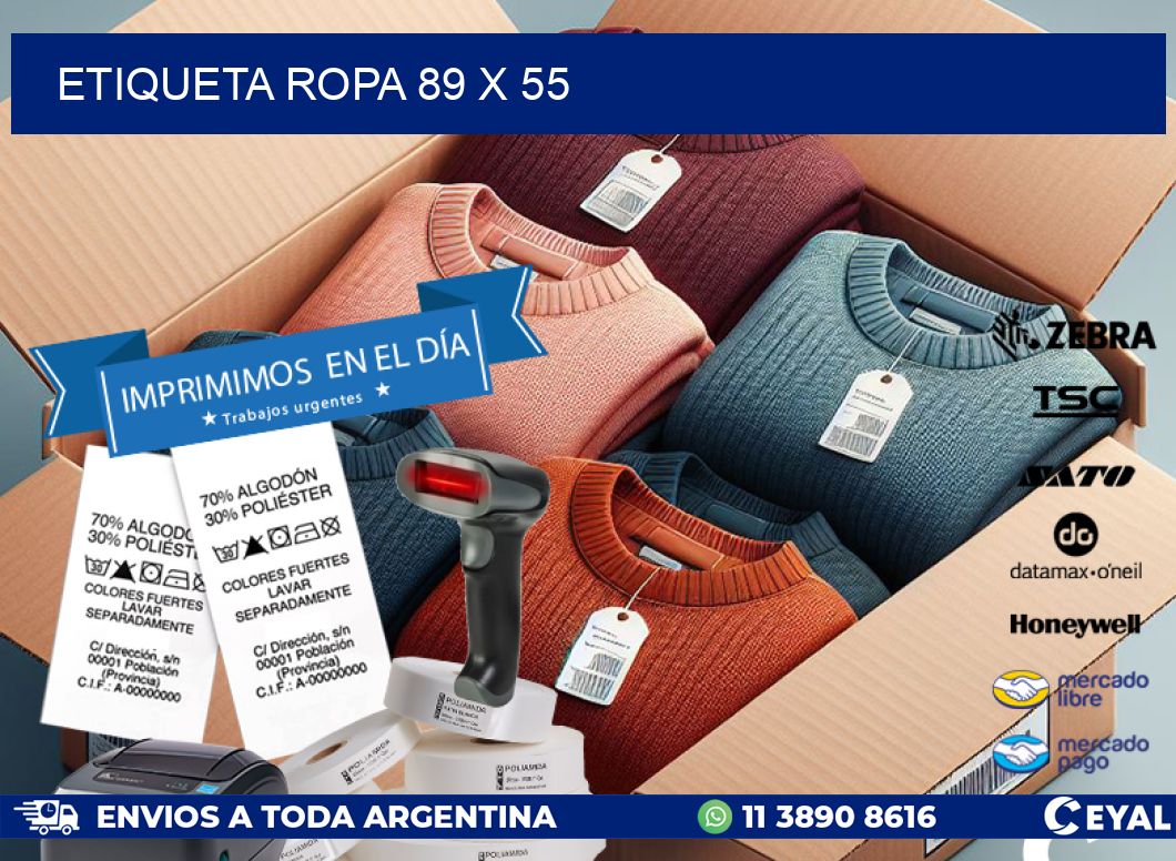 ETIQUETA ROPA 89 x 55