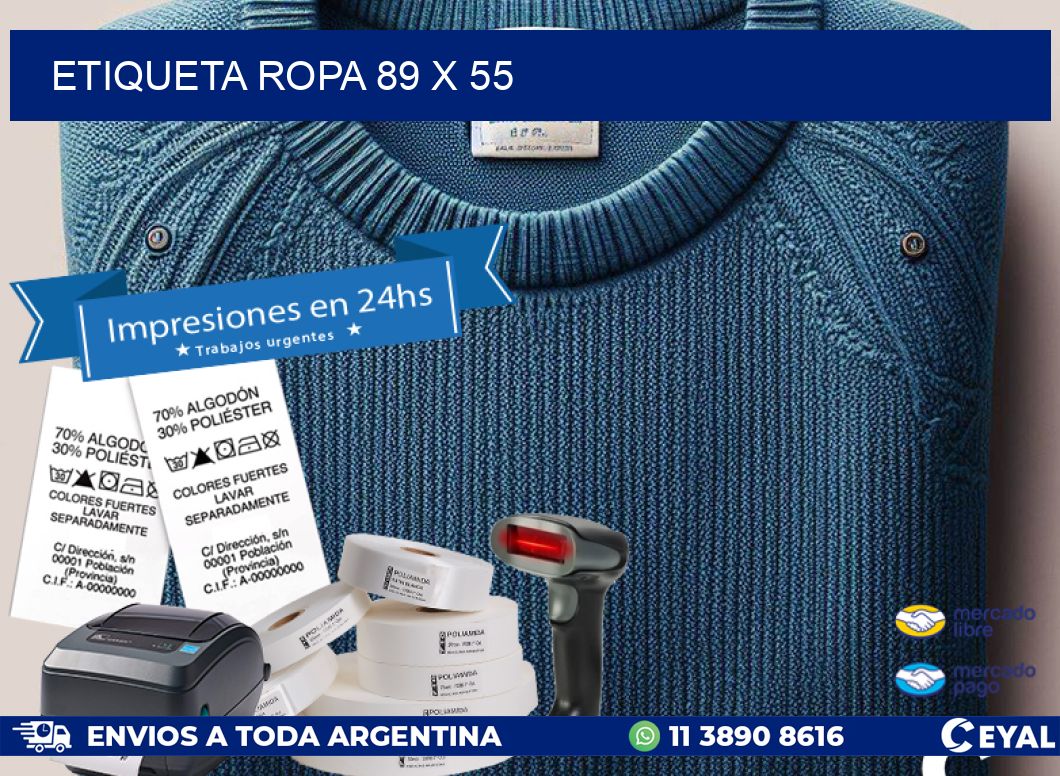 ETIQUETA ROPA 89 x 55