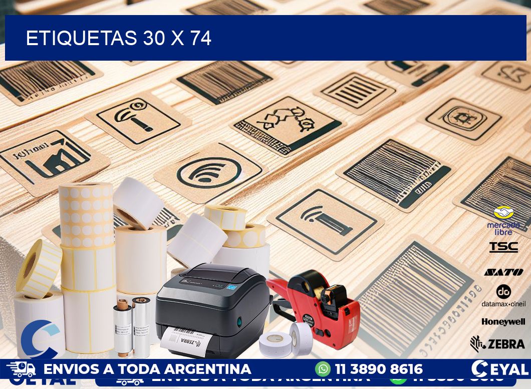 ETIQUETAS 30 x 74