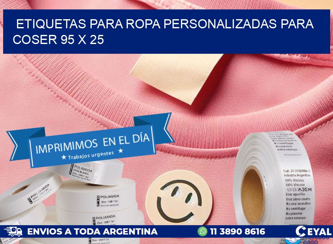 ETIQUETAS PARA ROPA PERSONALIZADAS PARA COSER 95 x 25