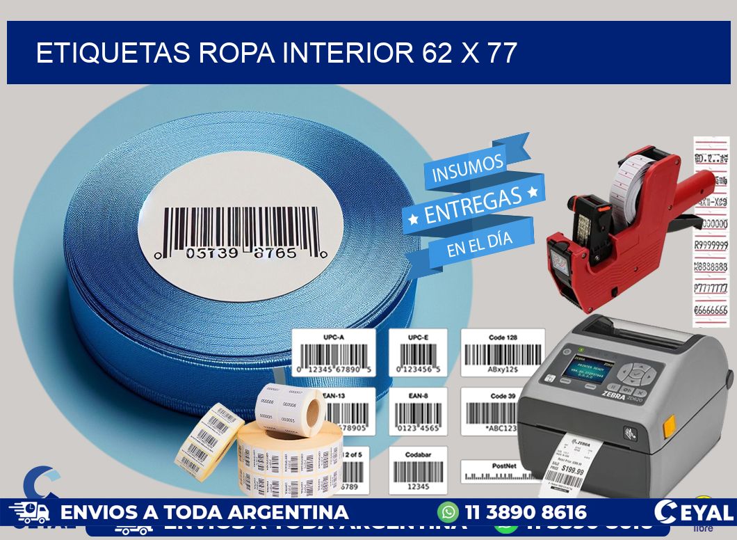 ETIQUETAS ROPA INTERIOR 62 x 77