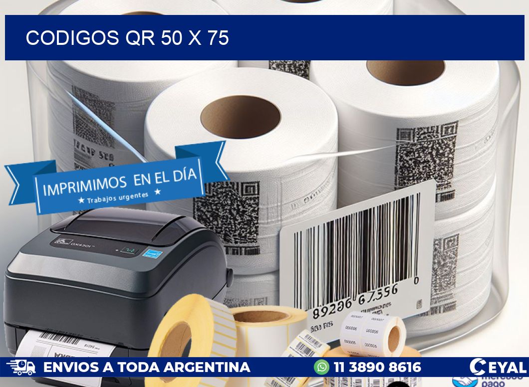 CODIGOS QR 50 x 75