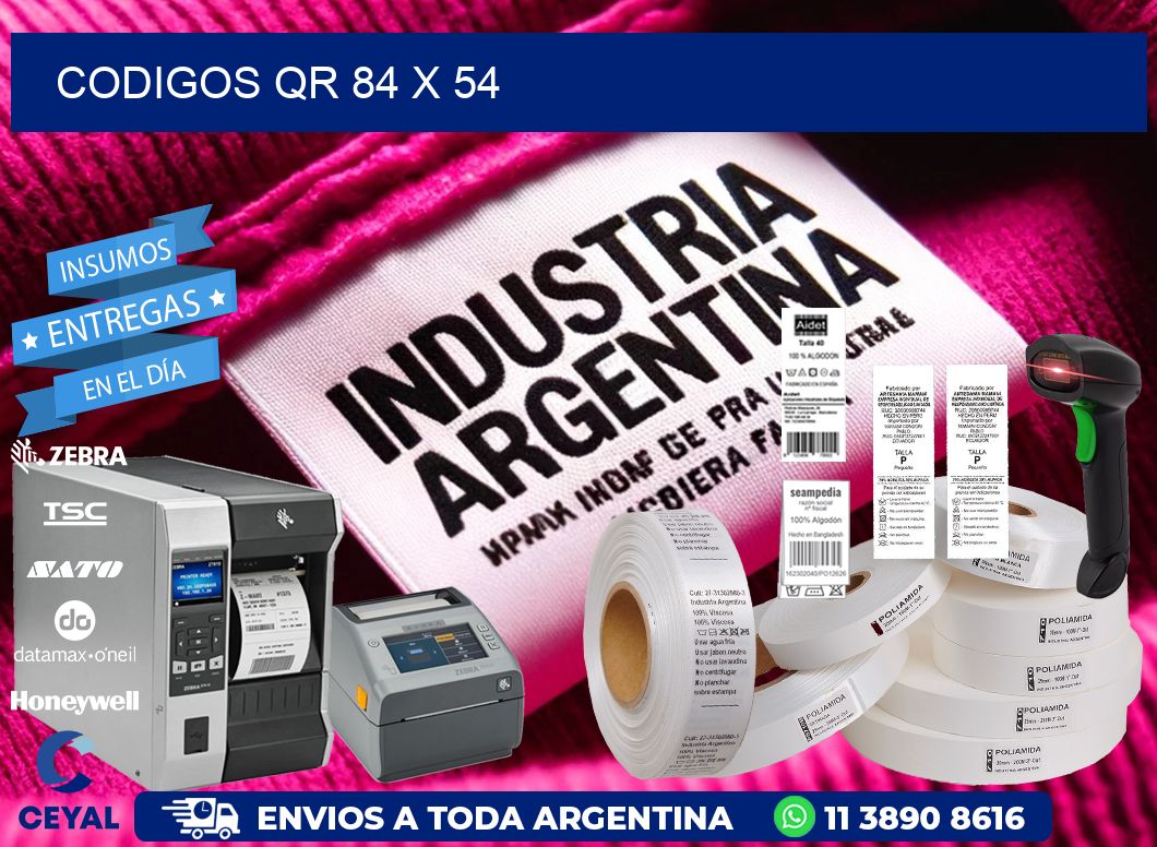 CODIGOS QR 84 x 54