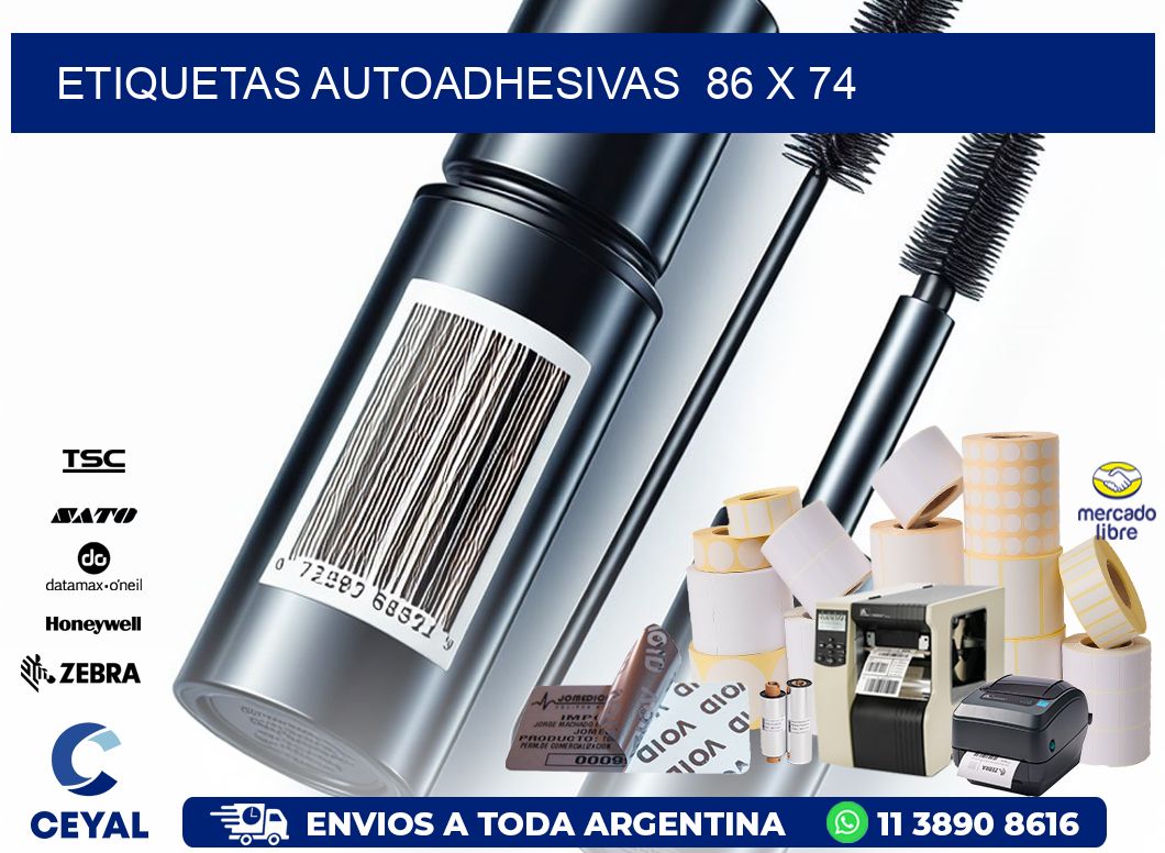 ETIQUETAS AUTOADHESIVAS  86 x 74