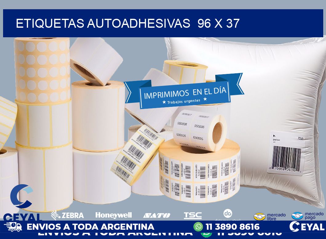 ETIQUETAS AUTOADHESIVAS  96 x 37