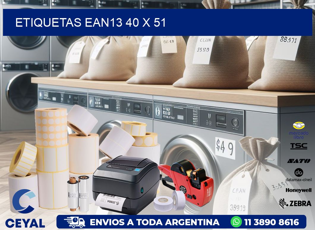 ETIQUETAS EAN13 40 x 51