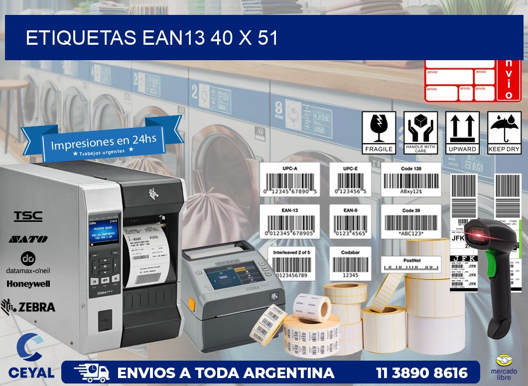 ETIQUETAS EAN13 40 x 51