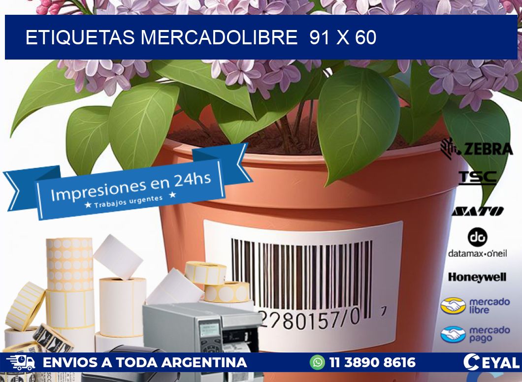 ETIQUETAS MERCADOLIBRE  91 x 60