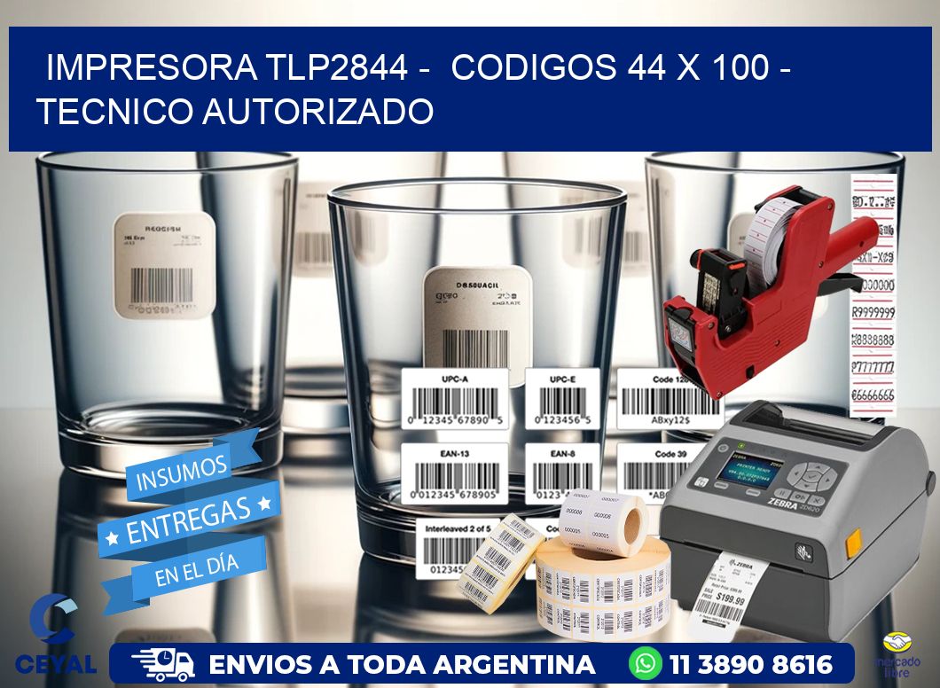 IMPRESORA TLP2844 -  CODIGOS 44 x 100 - TECNICO AUTORIZADO