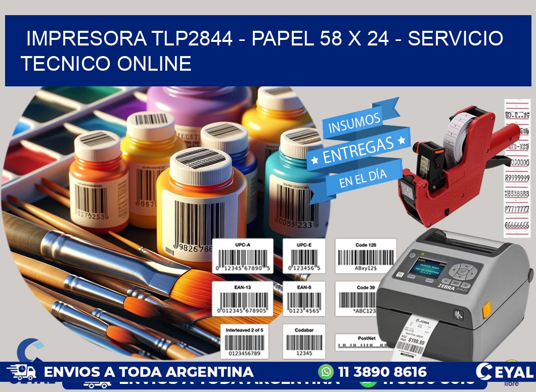 IMPRESORA TLP2844 - PAPEL 58 x 24 - SERVICIO TECNICO ONLINE