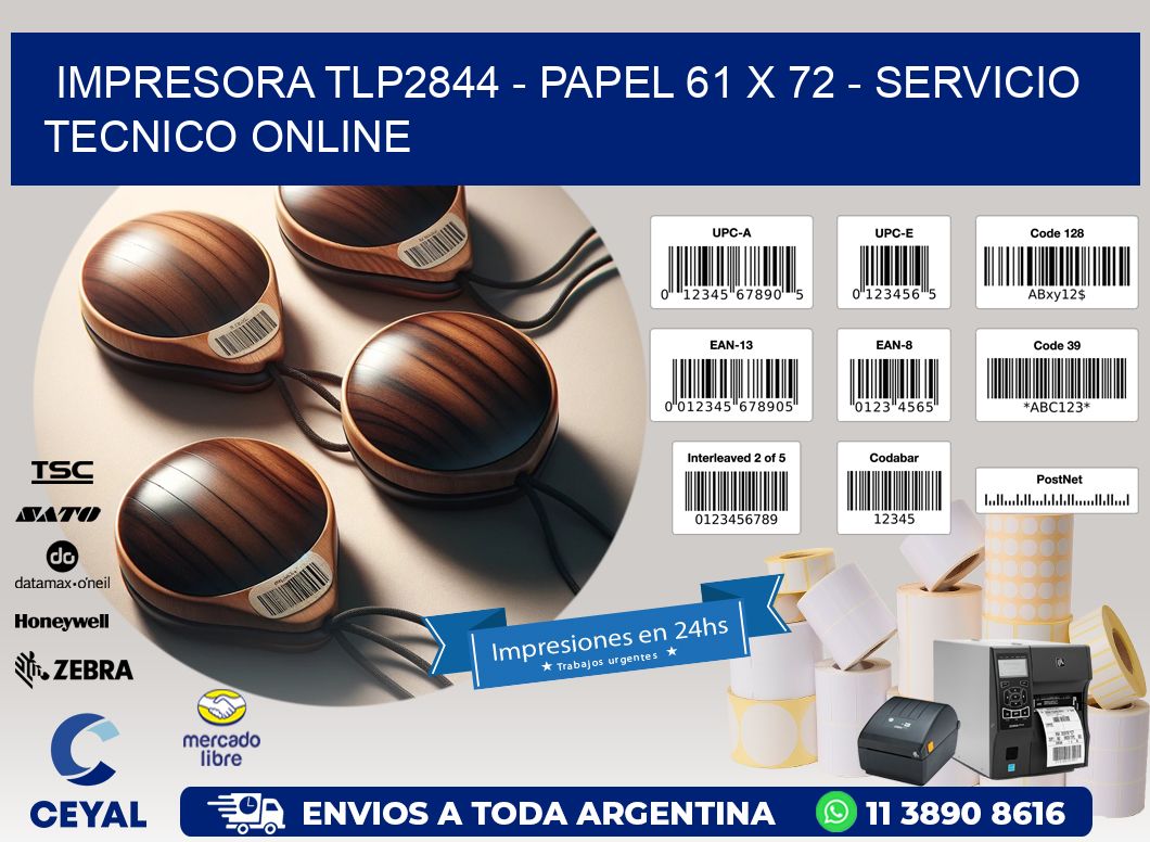 IMPRESORA TLP2844 - PAPEL 61 x 72 - SERVICIO TECNICO ONLINE