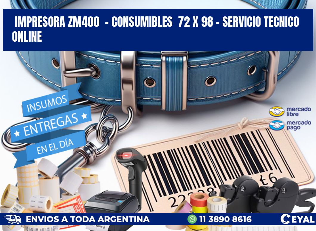 IMPRESORA ZM400  - CONSUMIBLES  72 x 98 - SERVICIO TECNICO ONLINE