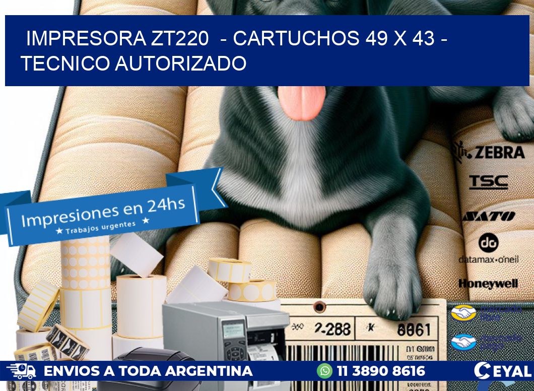 IMPRESORA ZT220  - CARTUCHOS 49 x 43 - TECNICO AUTORIZADO