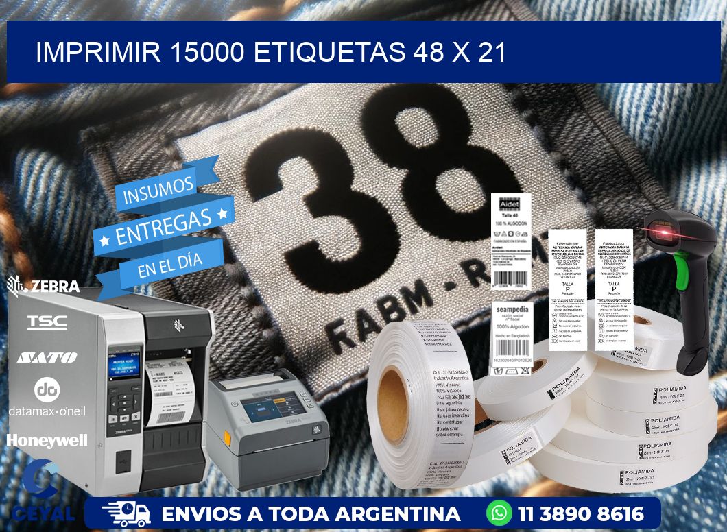 IMPRIMIR 15000 ETIQUETAS 48 x 21