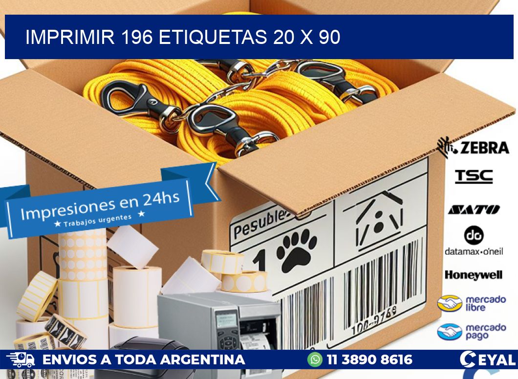 IMPRIMIR 196 ETIQUETAS 20 x 90