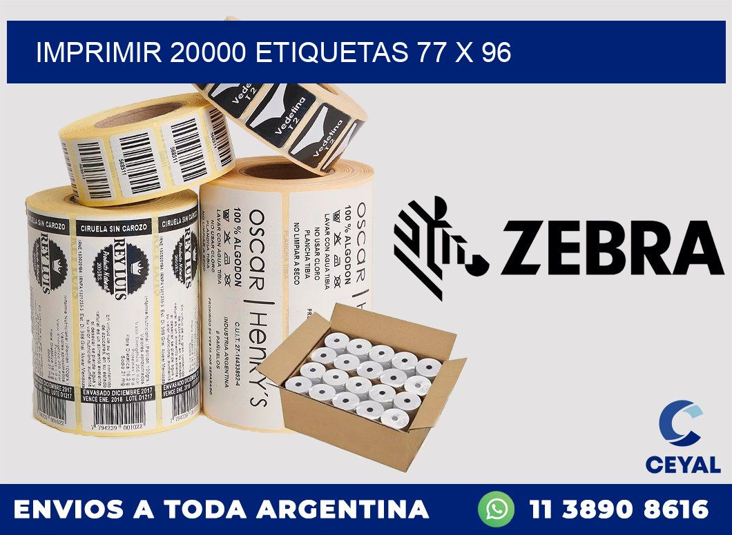 IMPRIMIR 20000 ETIQUETAS 77 x 96