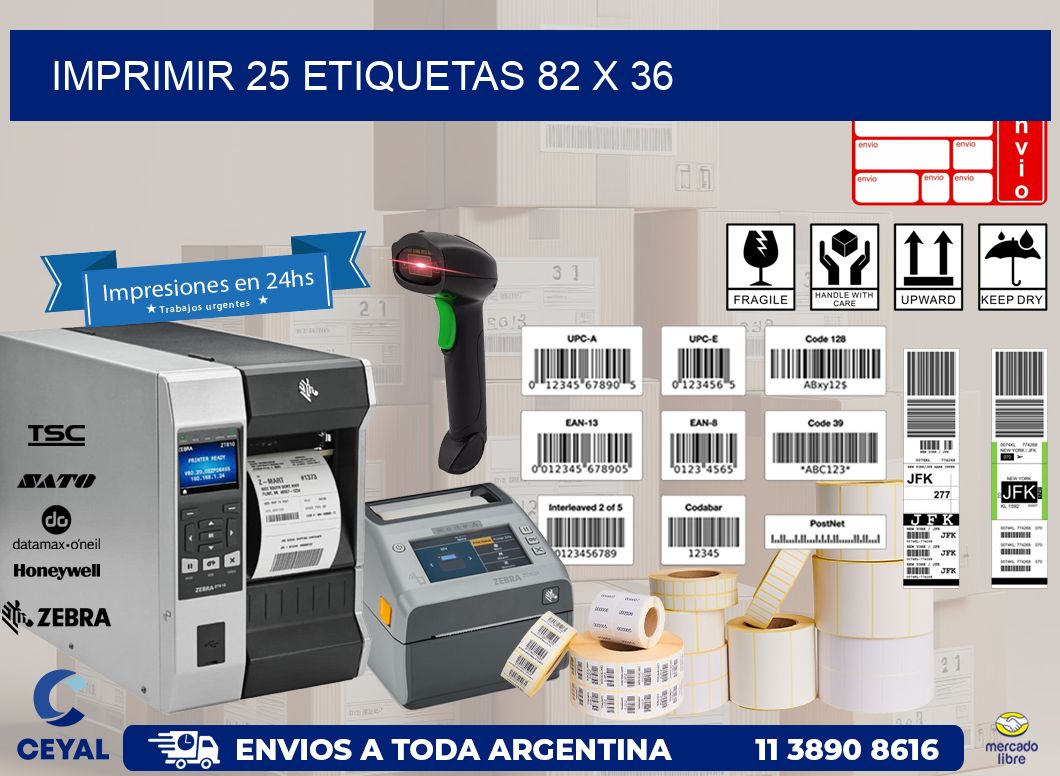 IMPRIMIR 25 ETIQUETAS 82 x 36